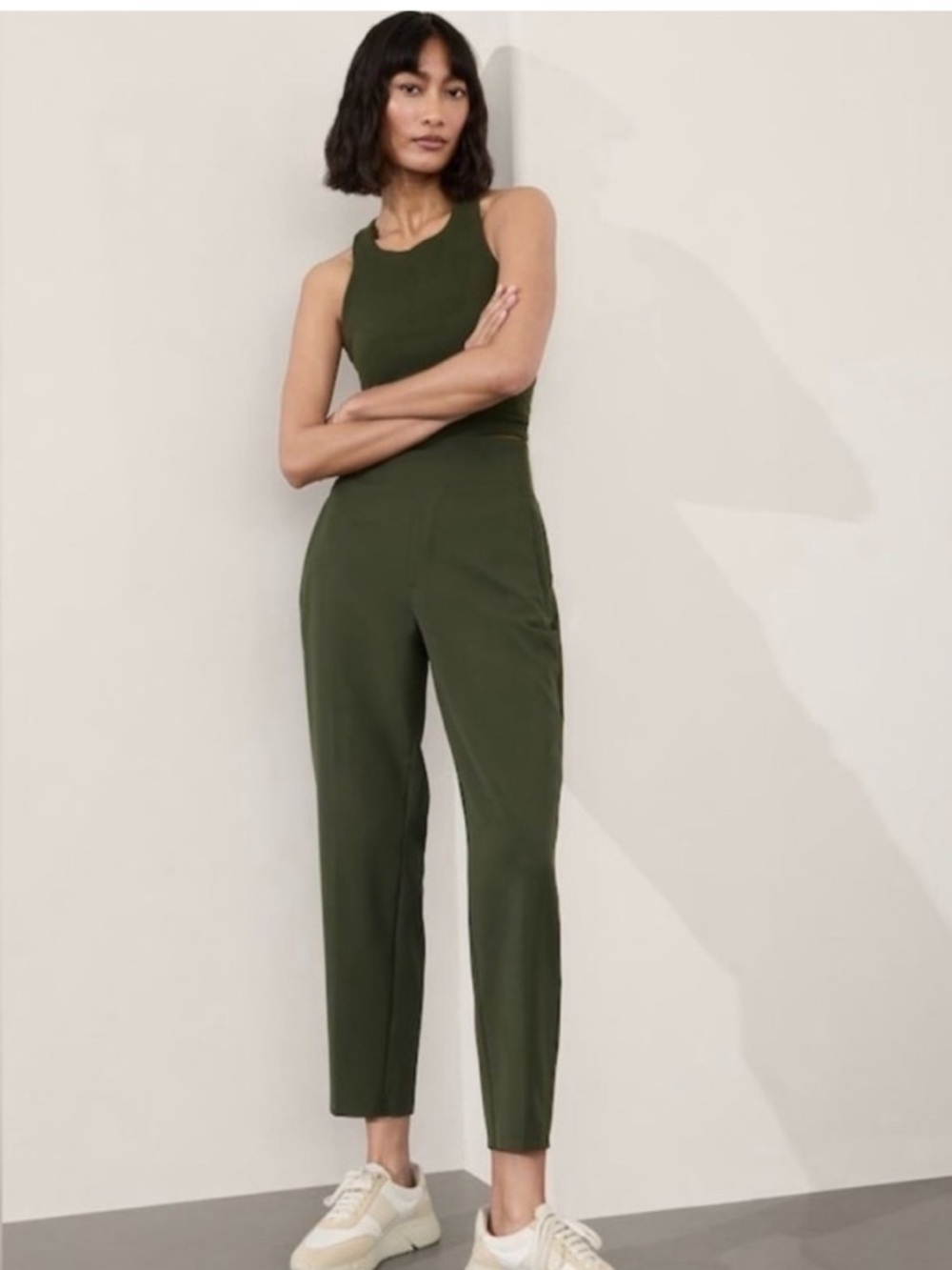 Athleta Endless High Rise Pant - olive green